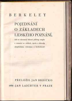 George Berkeley: Pojednání o základech lidského poznání
