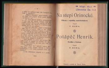 Alfons Bohumil Šťastný: Poklady ve skalách + V zajetí australských lidojedův + Olomah, pohlavár Chipewayů + Bílá paní Rožmberská + Na stepi Orinocké + Přepadení indiánské osady + Zajetí syna pohlavárova + Lovcova výstraha + Bílá paní Sicilská