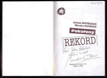Antonín Mittelbach: Pokořený rekord