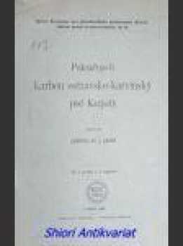 Jaroslav Jiljí Jahn: Pokračuje-li karbon ostravsko-karvínský pod Karpaty