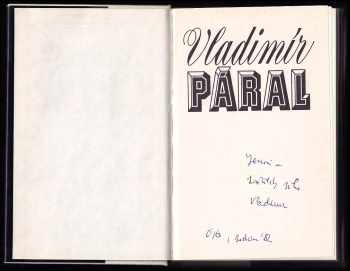 Vladimír Páral: Pokušení A-ZZ - DEDIKACE / PODPIS VLADIMÍR PÁRAL