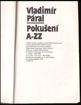 Vladimír Páral: Pokušení A-ZZ