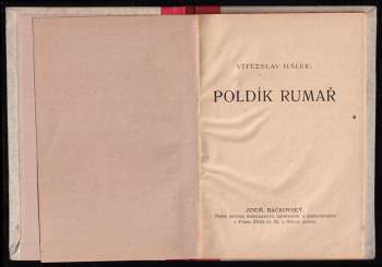 Vítězslav Hálek: Poldík rumař