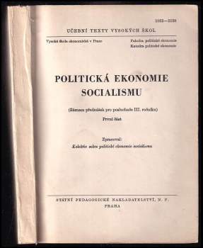 Politická ekonomie socialismu