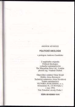 Andrew Heywood: Politické ideologie