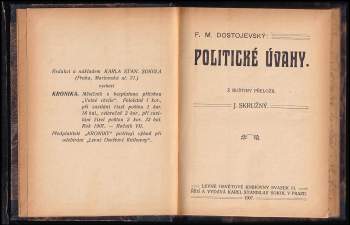 Fedor Michajlovič Dostojevskij: Politické úvahy