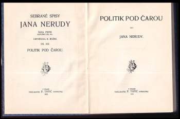 Jan Neruda: Politik pod čarou