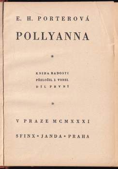 Eleanor H Porter: Pollyanna