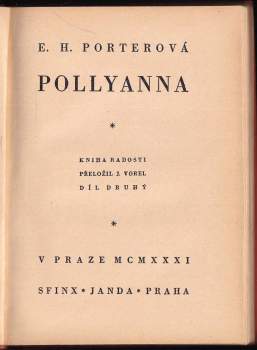 Eleanor H Porter: Pollyanna