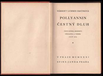 Harriet Lummis Smith: Pollyannin čestný dluh