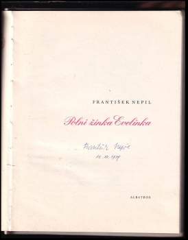 František Nepil: Polní žínka Evelínka