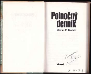 Maxim E Matkin: Polnočný denník