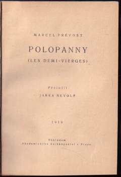 Marcel Prévost: Polopanny