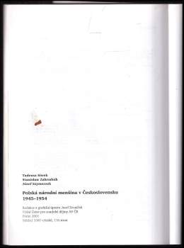 Tadeusz Siwek: Polská národní menšina v Československu 1945-1954