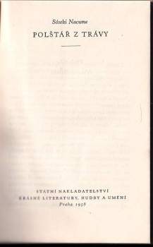 Sōseki Natsume: Polštář z trávy