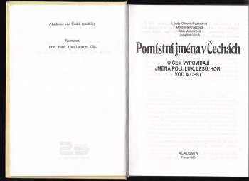 Libuše Olivová-Nezbedová: Pomístní jména v Čechách