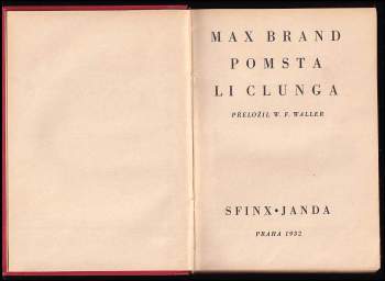 Max Brand: Pomsta Li Clunga