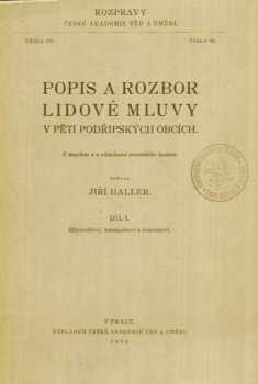 Popis a rozbor lidové mluvy v pěti podřipských obcích