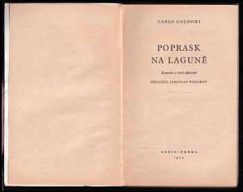 Carlo Goldoni: Poprask na laguně