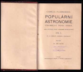 Camille Flammarion: Populární astronomie : Všeobecný popis nebes. I
