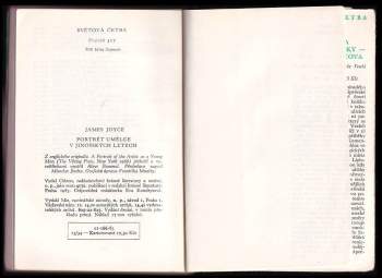 James Joyce: Portrét umělce v jinošských letech