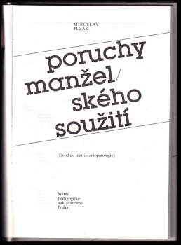 Miroslav Plzák: Poruchy manželského soužití