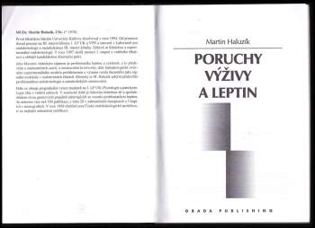 Martin Haluzík: Poruchy výživy a leptin
