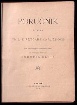 Emilie Flygare-Carlén: Poručník