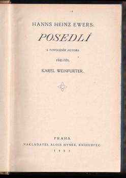 Hanns Heinz Ewers: Posedlí