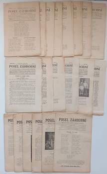 Karel Sezemský: Posel záhrobní - (NEKOMPLETNÍ)  Ročník V. 1905 - 3,4,+6-11  Ročník XXVI.1926   4-10   Ročník IV.1904   3,4,+8 - 12