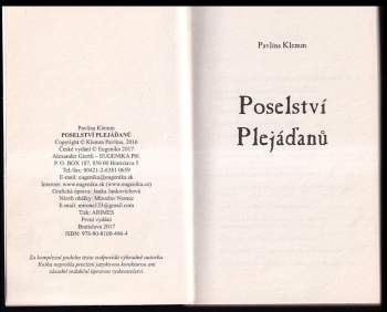 Pavlína Klemm: Poselství Plejáďanů