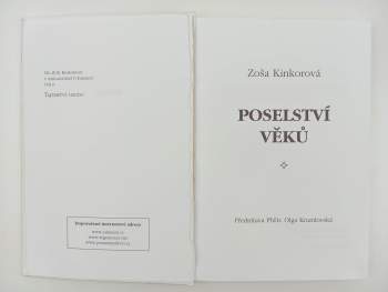 Zoša Kinkorová: Poselství věků