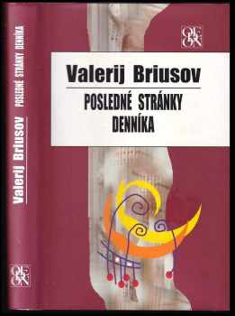 Posledné stránky denníka