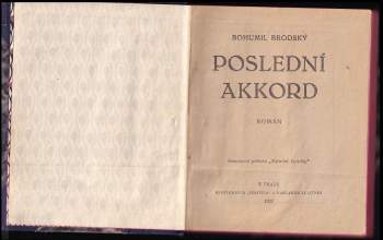 Bohumil Zahradník-Brodský: Poslední akkord