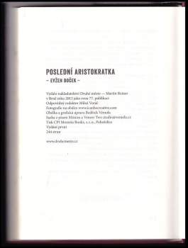 Evžen Boček: Poslední aristokratka