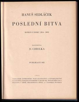 Hanuš Sedláček: Poslední bitva