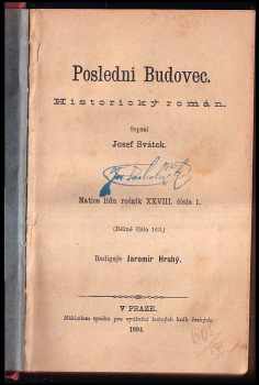 Josef Svátek: Poslední Budovec
