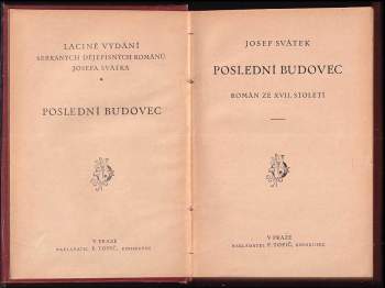 Josef Svátek: Poslední Budovec