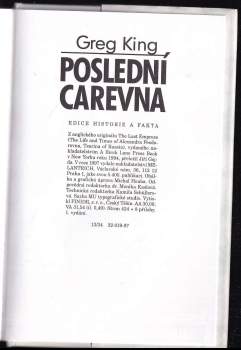 Greg King: Poslední carevna