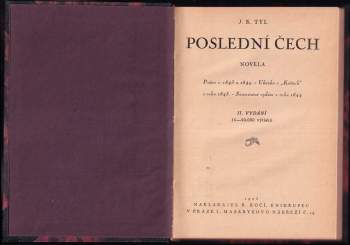 Josef Kajetán Tyl: Poslední Čech