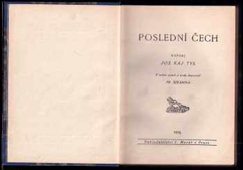 Josef Kajetán Tyl: Poslední Čech
