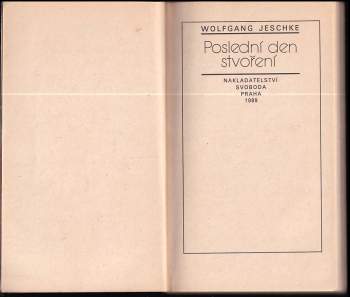 Wolfgang Jeschke: Poslední den stvoření