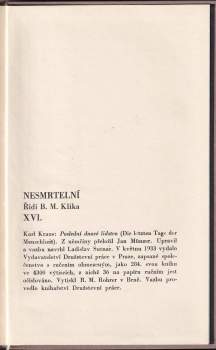 Karl Kraus: Poslední dnové lidstva