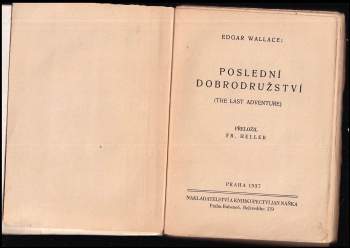 Edgar Wallace: Poslední dobrodružství