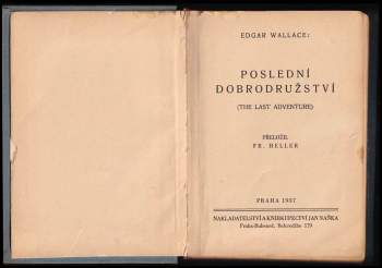 Edgar Wallace: Poslední dobrodružství
