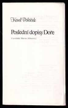 Karel Poláček: Poslední dopisy Doře
