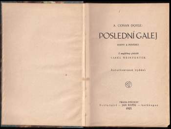 Arthur Conan Doyle: Poslední galej