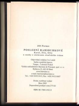Jiří Pernes: Poslední Habsburkové