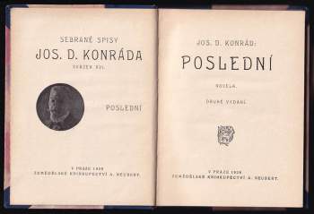 Josef Deograt Konrád: Poslední