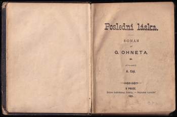 Georges Ohnet: Poslední láska